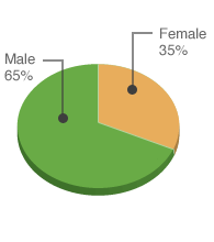 Candidates by Gender Chart